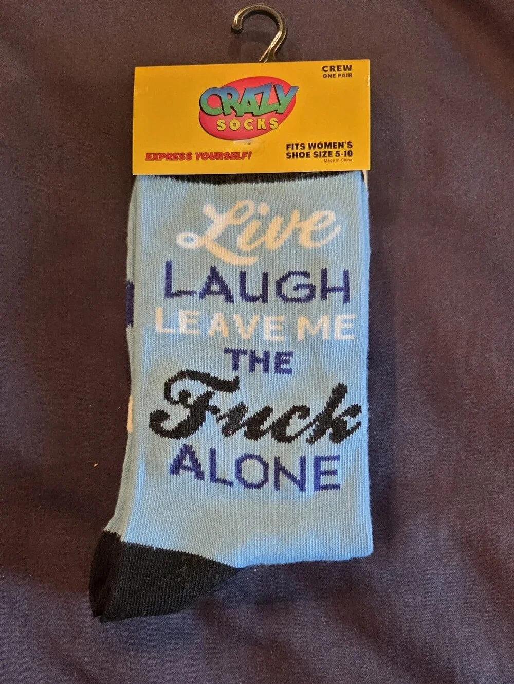Crazy Socks Live Laugh Leave